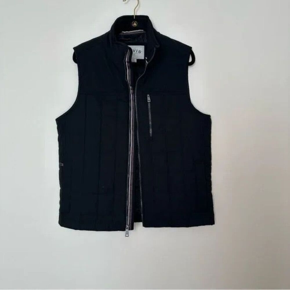 Orvis Men's Quilted Full Zip Insulated Vest/ Multi Zip Pockets Black- Medium